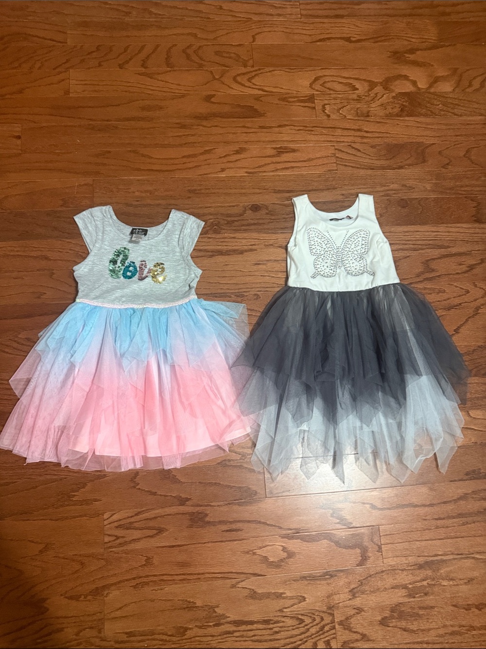 Zunie and Pink Violet Tulle Dress with sequins